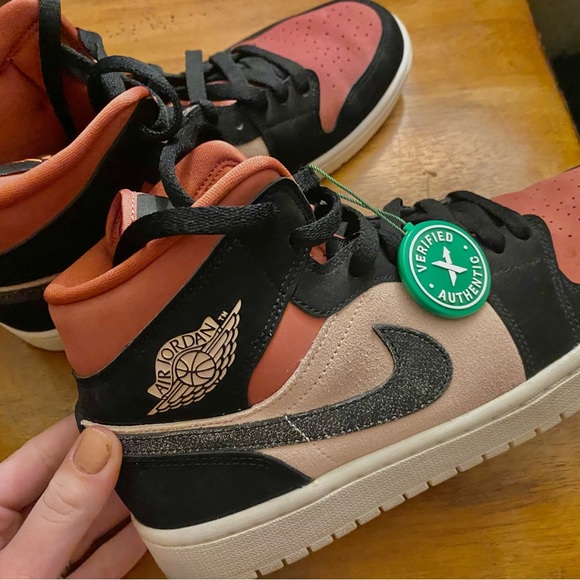 Nike Shoes - Black and Pink Air Jordan 1s